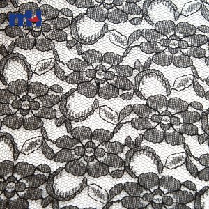 Polyester Black Lace Fabric