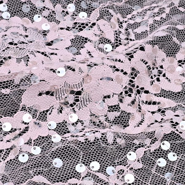 Laser Cut 3D Sequin Embroidered Lace Fabric