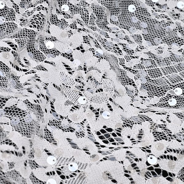 Laser Cut 3D Sequin Embroidered Lace Fabric