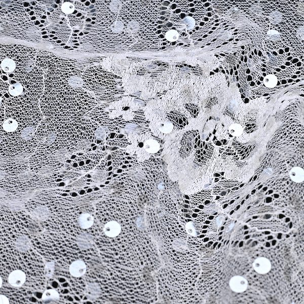Laser Cut 3D Sequin Embroidered Lace Fabric