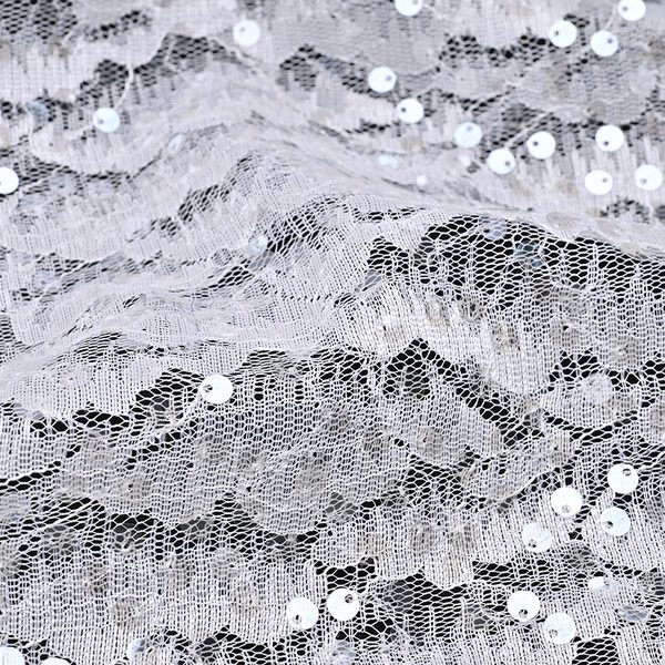 Laser Cut 3D Sequin Embroidered Lace Fabric