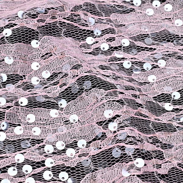 Laser Cut 3D Sequin Embroidered Lace Fabric