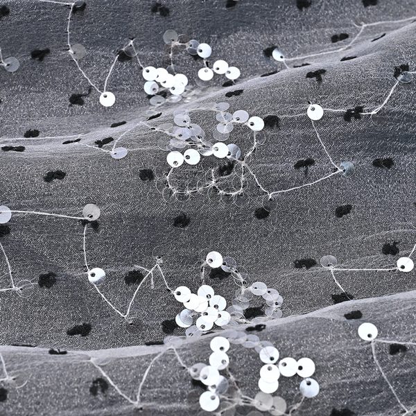 Laser Cut 3D Sequin Embroidered Lace Fabric
