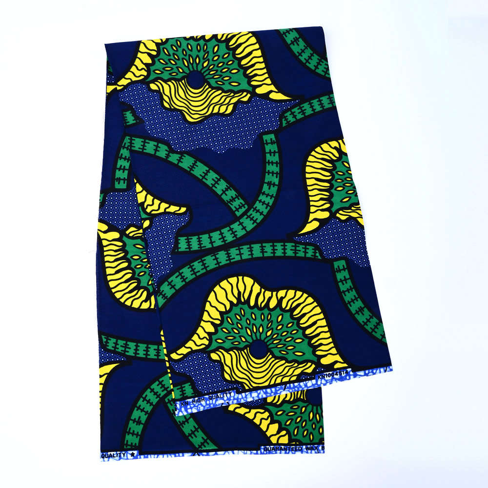 Folded 100% cotton African wax print fabric 8162-0001