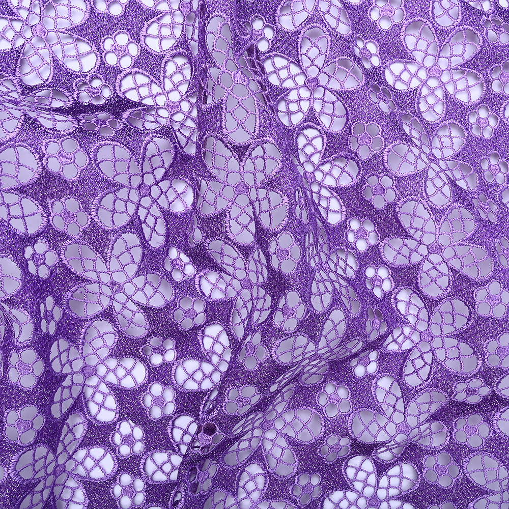 Lavender lace fabric texture and base fabric XFS4139