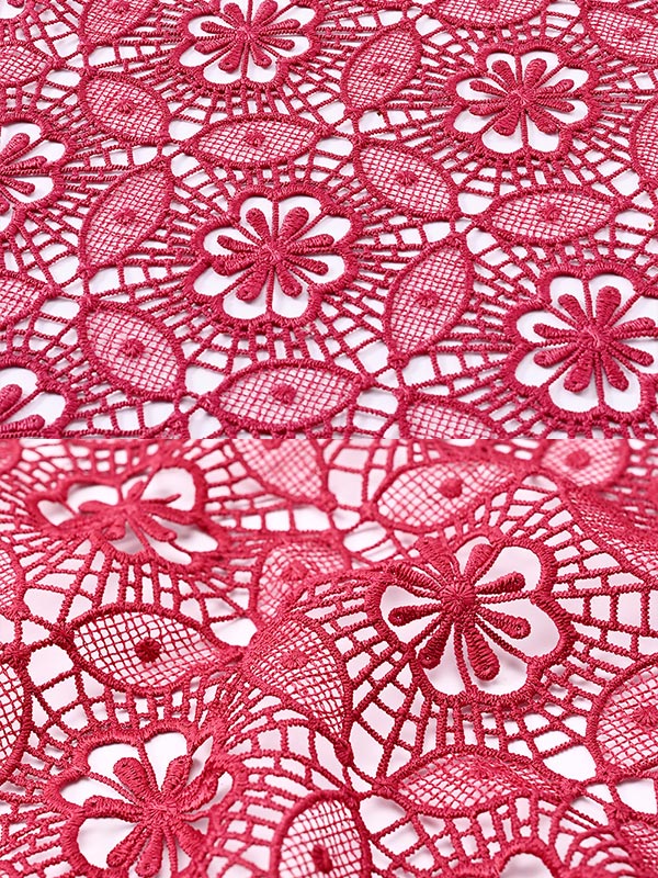 Water-Soluble Embroidered Allover Lace Fabric