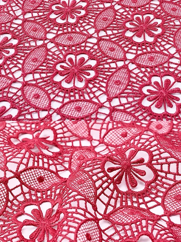 Water-Soluble Embroidered Allover Lace Fabric