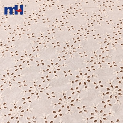 Cotton Eyelet Embroidered Fabric