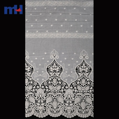 White Cotton Embroidery Lace Fabric