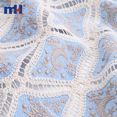 Corded Milk Silk & Cotton Guipure Lace Fabric