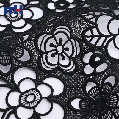 Water Soluble Embroidered Lace Fabric