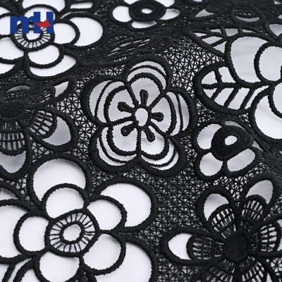 Water Soluble Embroidered Lace Fabric