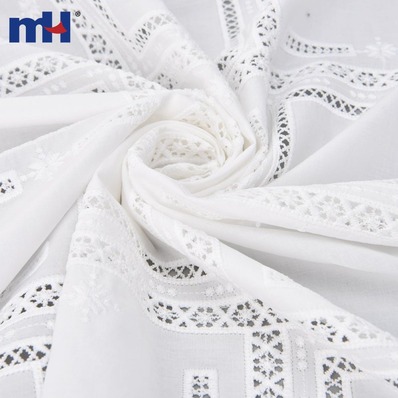 Cotton Laser Embroidery Lace Fabric