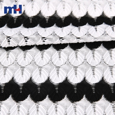 Striped Lace Knit Fabric
