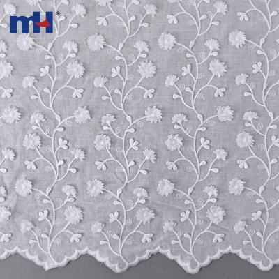 3D Floral Cotton Lace Fabric