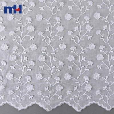 3D Floral Cotton Lace Fabric