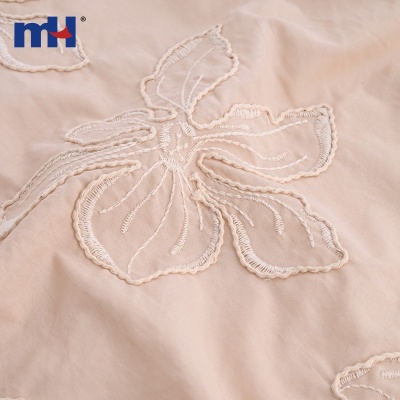 Cotton Cord Embroidered Fabric