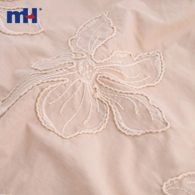 Cotton Cord Embroidered Fabric