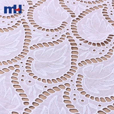 Cotton Eyelet Embroidered Fabric