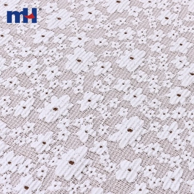 Floral Polyester Spandex Alençon Lace Fabric