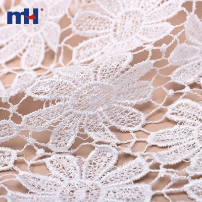 Water Soluble Floral Sequin Lace Fabric